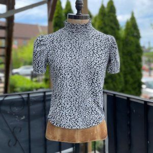 Zara NWT Sz Small Mock Neck Top
